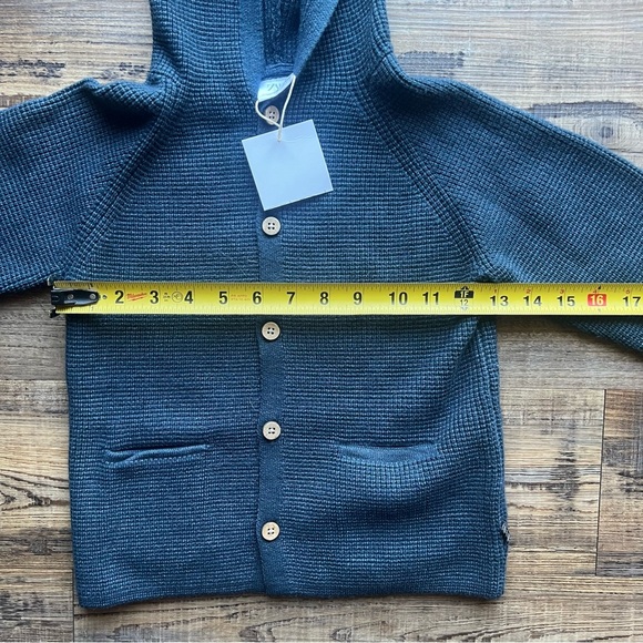 Zara Kids Blue Button Up Soft Knit Viscose Cardigan Sweater Pockets Size 4-5 NWT - Picture 3 of 7